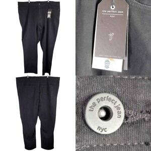 The Perfect Jean NYC Mens Size Big Tall 50X36 Athletic Fit Stretch Black New